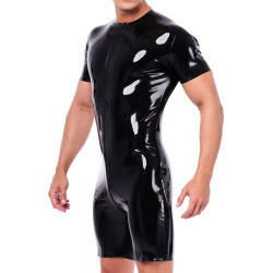XRUB Latex Combi-Short en latex Xrub avec Zip Noir